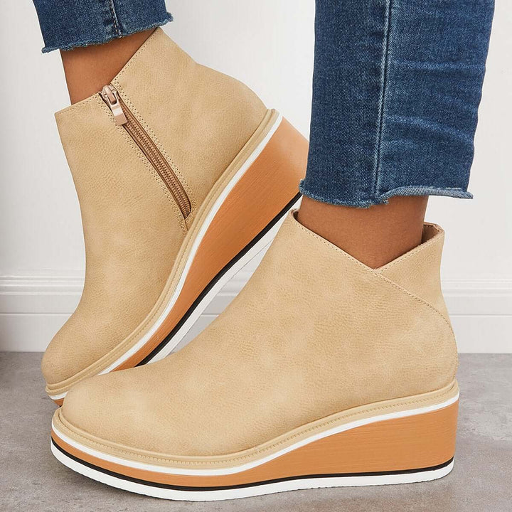 Blair Aspen Ankle Boots – Beige
