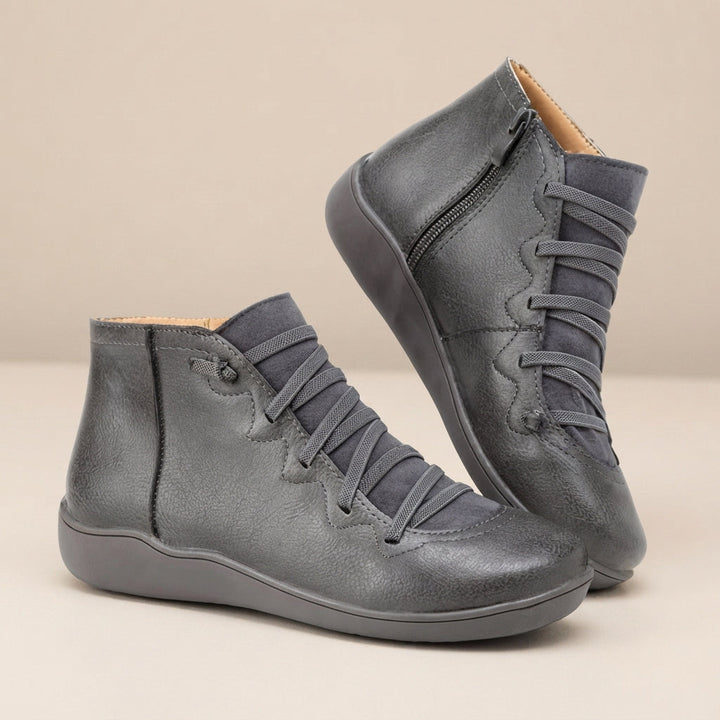 Mallory Willow Ankle Boots – Gray
