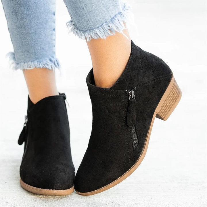 Penny Row Heeled Ankle Boots by Modioza