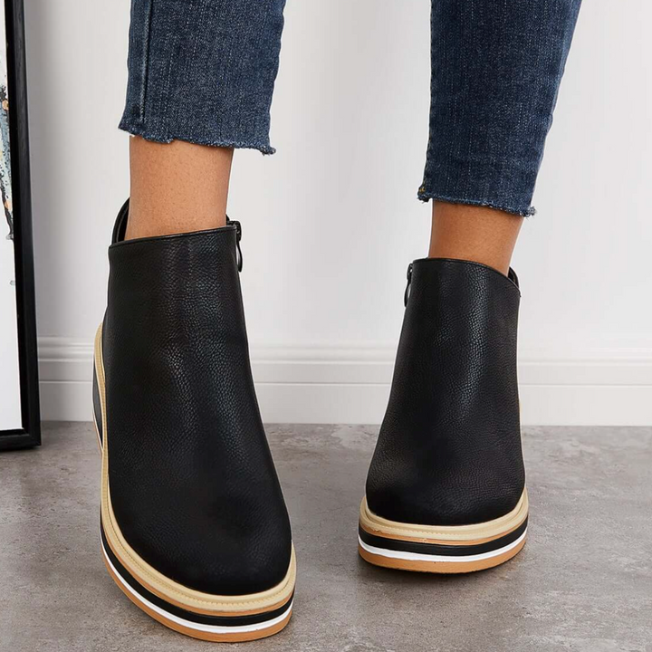 Tatum Cedar Ankle Boots – Black