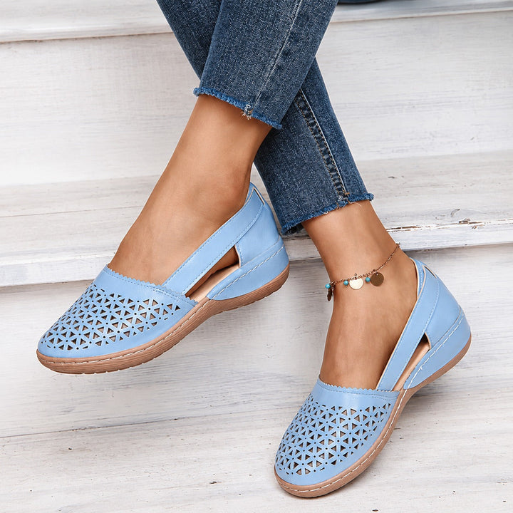 Lennon Willow Slingback Flats – Blue