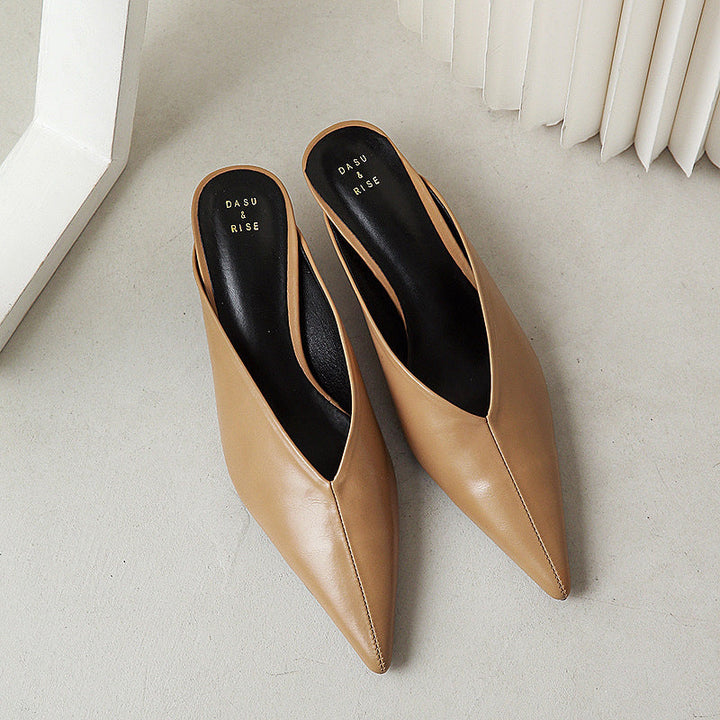 Cora Row Heeled Mules by Modioza