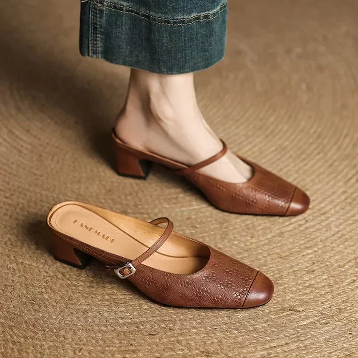 Molly Cove Heeled Mules by Modioza