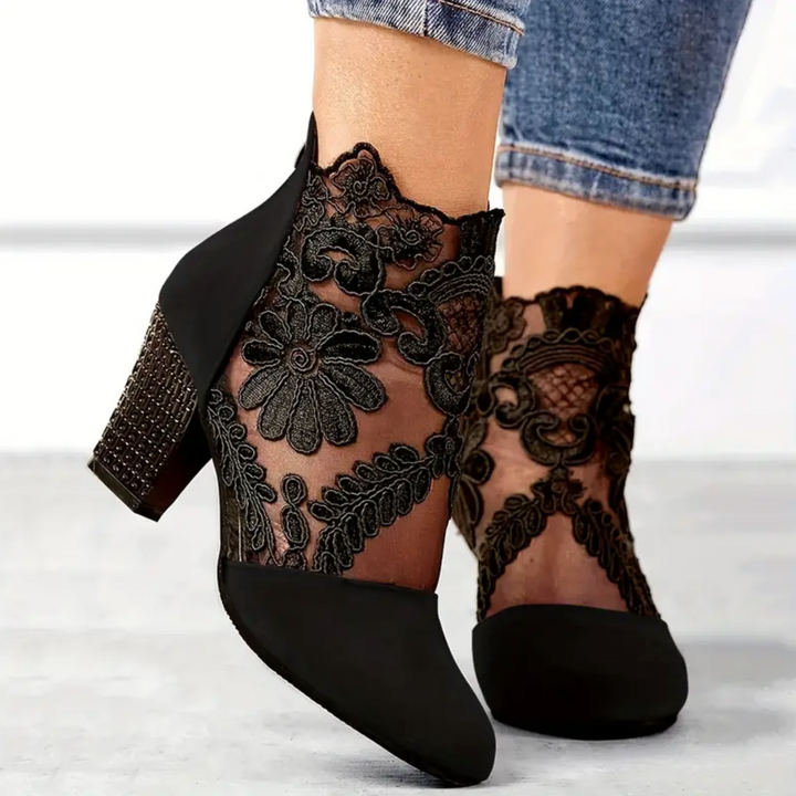 Bella May Heeled Ankle Boots by Modioza