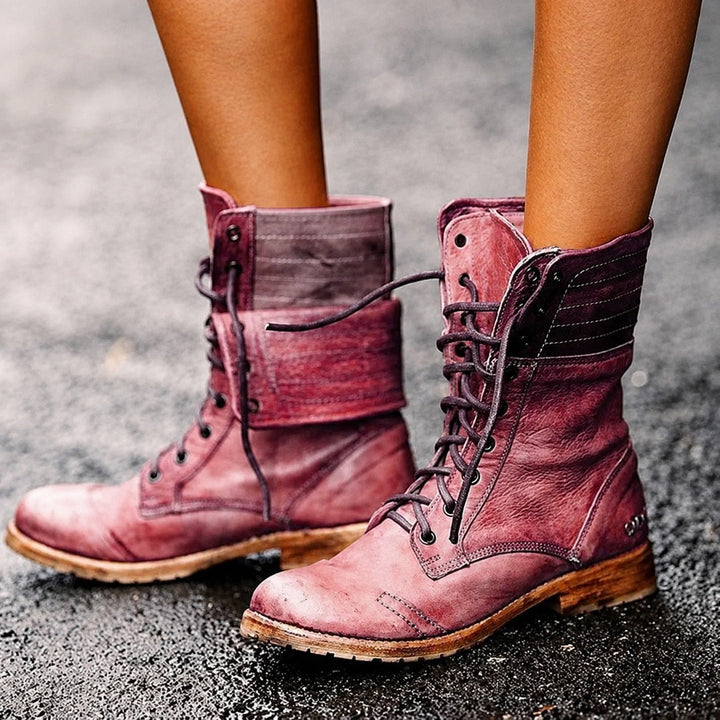 Brielle Willow Ankle Boots – Red