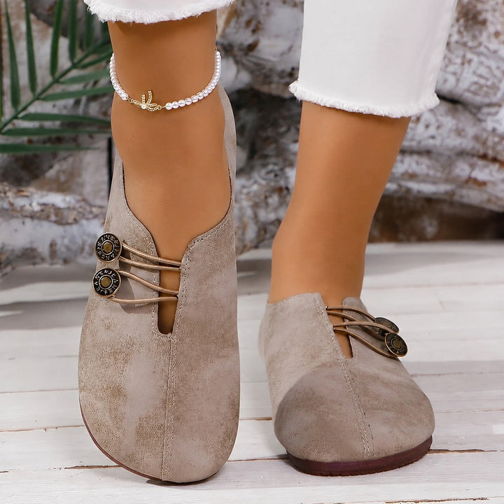 Piper Harbor Slip-On Flats – Light Brown