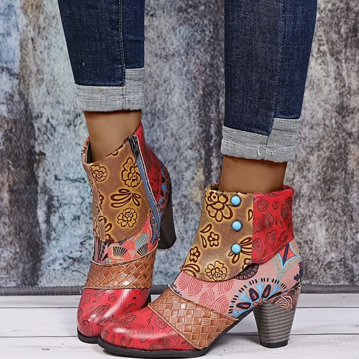 Rowan Row Heeled Ankle Boots by Modioza