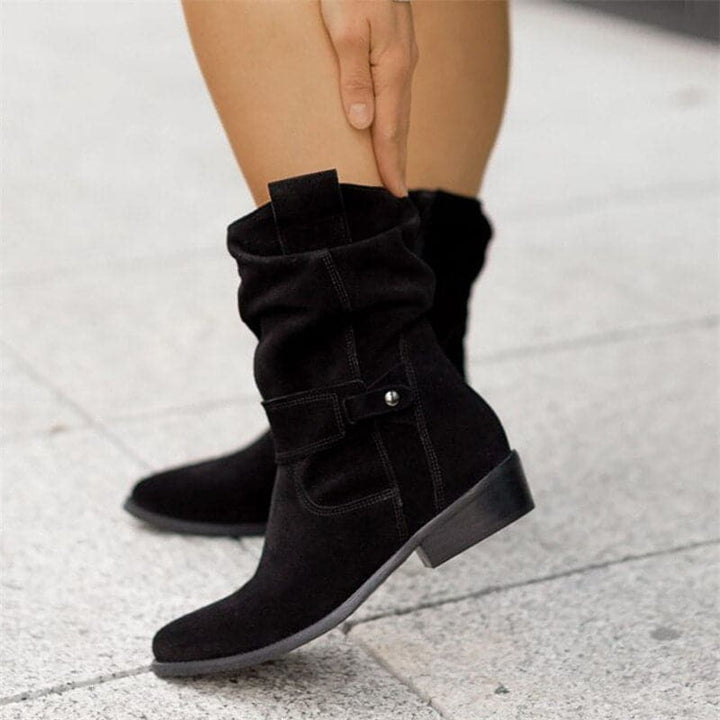 Teagan Juniper Knee-High Boots – Black