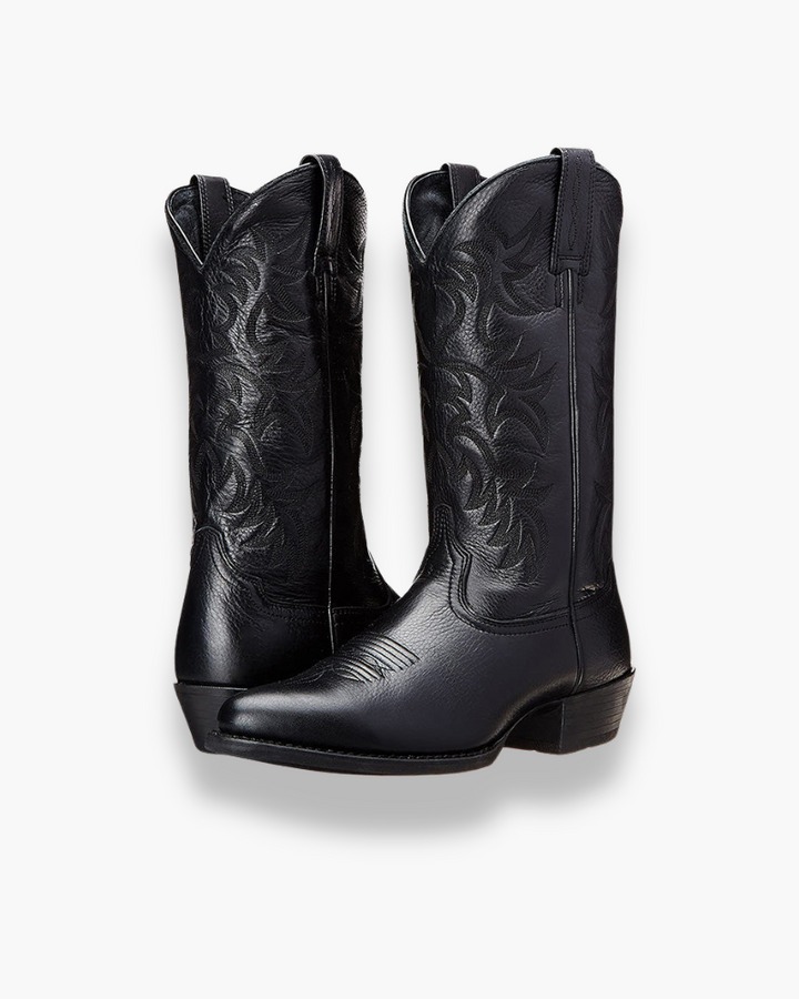 Finley Juniper Western Ankle Boots – Black