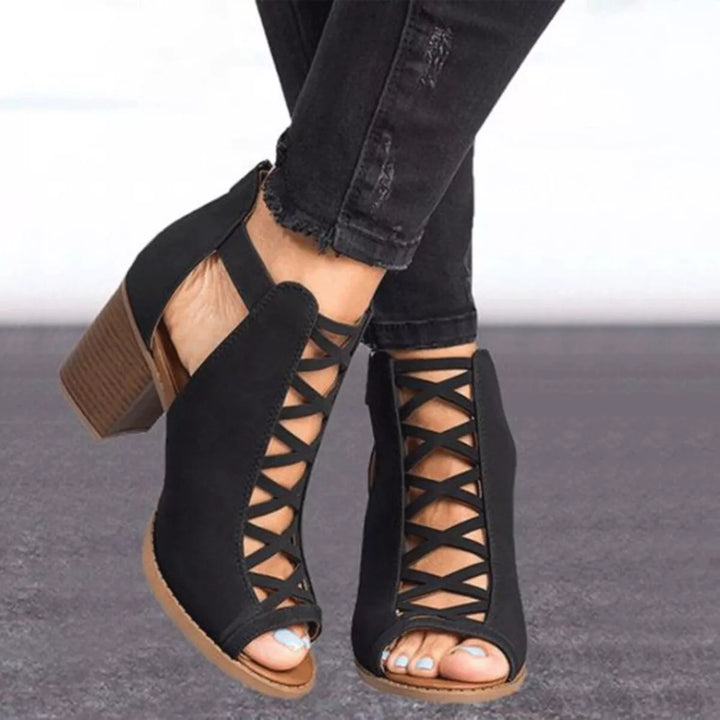 Lennox Aspen Heeled Sandals – Black