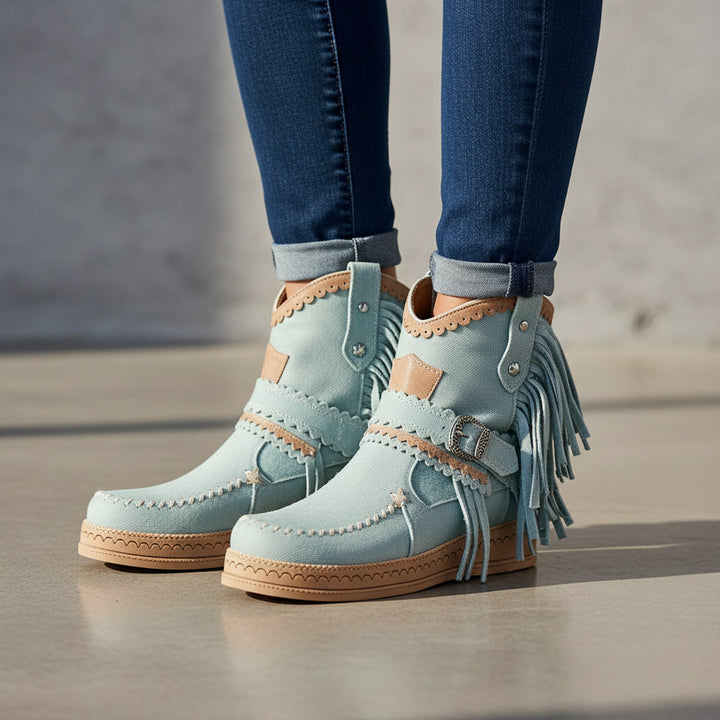 Kelsey Juniper Ankle Boots – Blue