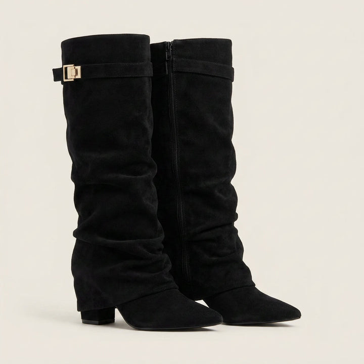Delaney Juniper Knee-High Boots – Black