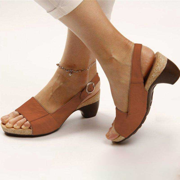 Payton Cedar Heeled Sandals – Brown